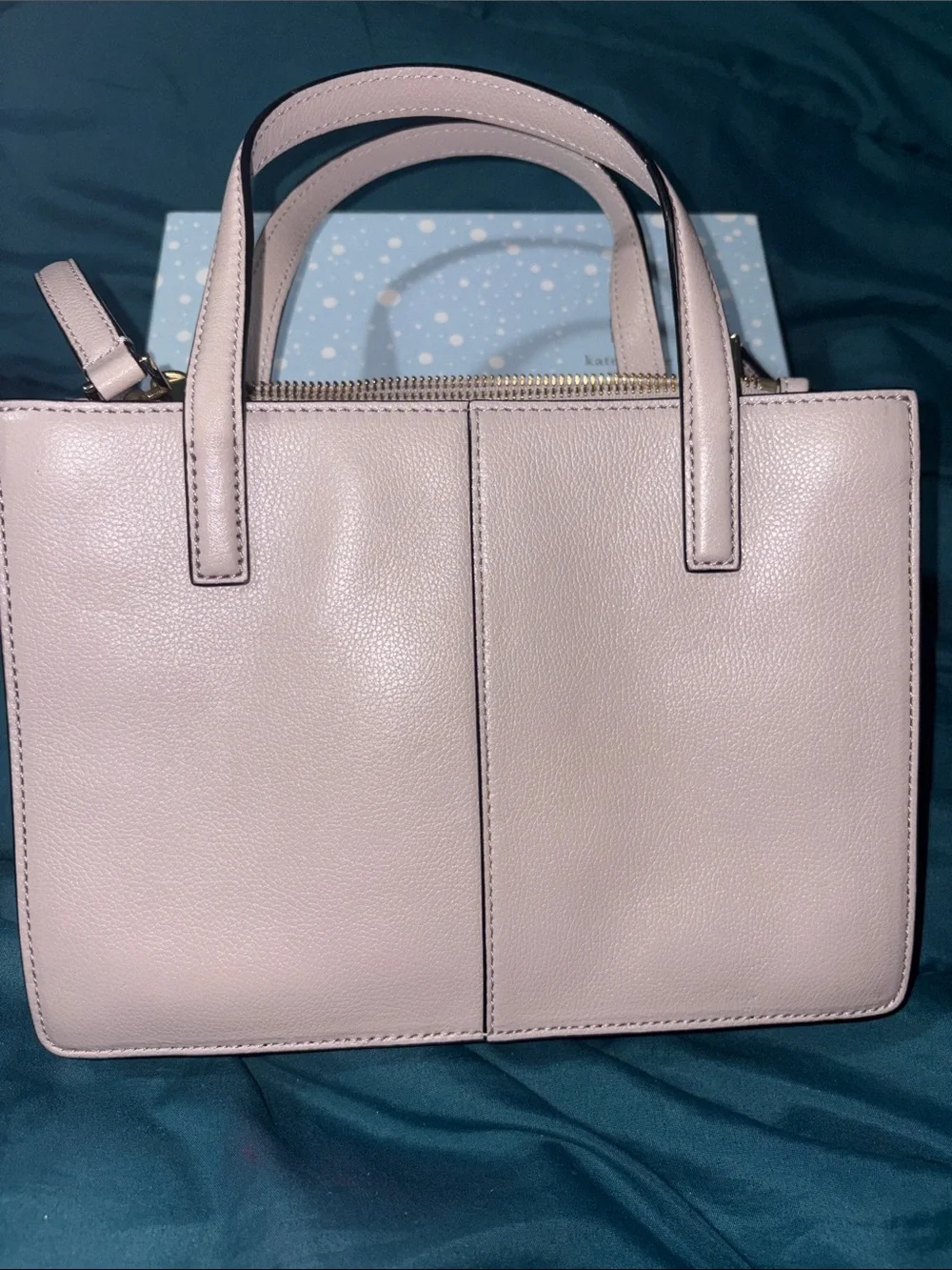 NWOT Kate Spade Zariah Hyde Place Satchel Crossbody mousse frost/calf hair + Dus